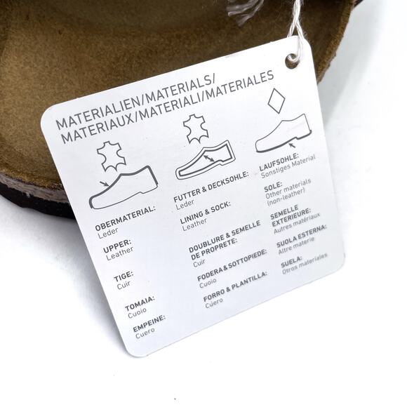 Birkenstock Arizona Sandals Habana Brown Two Strap Slides Sz 37 / 6 NARROW - Picture 3 of 8